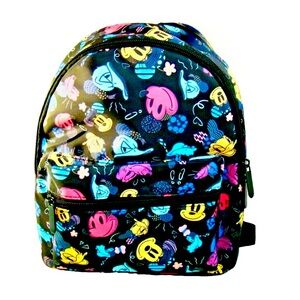 Disney Mini Backpack Bag Bold Color  Print Mickey Minnie Mouse Donald Duck